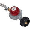 image:image5 Feet Stainless Steel Braided 20 PSI Adjustable Propane Regulator HoseStainless Steel