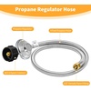 image:image6 Feet Propane Regulator and Hose Universal Grill Regulator ReplacementStainless Steel
