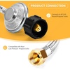image:imageGasSaf 12FT Propane Regulator with Hose Grill Regulator ReplacementStainless Steel