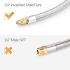 image:imageGasSaf 12inch RV Propane Hose with Gauge 14 Inverted Propane Pigtail HoseStandard 1 Feet