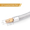 image:imageGasSaf 12inch RV Propane Hose with Gauge 14 Inverted Propane Pigtail HoseStandard 1 Feet