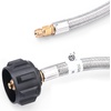 image:imageGasSaf 12inch RV Propane Hose with Gauge 14 Inverted Propane Pigtail HoseStandard 1 Feet