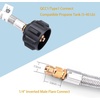image:imageGasSaf 12inch RV Propane Hose with Gauge 14 Inverted Propane Pigtail HoseStandard 15 Feet