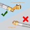 image:imageGasSaf 12inch RV Propane Hose with Gauge 14 Inverted Propane Pigtail HoseStandard 15 Feet