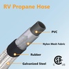 image:imageGasSaf 12inch RV Propane Hose with Gauge 14 Inverted Propane Pigtail HoseStandard 15 Feet