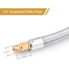 image:imageGasSaf 12inch RV Propane Hose with Gauge 14 Inverted Propane Pigtail HoseStandard 2 Feet