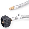 image:imageGasSaf 12inch RV Propane Hose with Gauge 14 Inverted Propane Pigtail HoseStandard 2 Feet