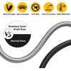 image:imageGasSaf 12inch RV Propane Hose with Gauge 14 Inverted Propane Pigtail HoseStandard 2 Feet