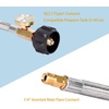 image:imageGasSaf 12inch RV Propane Hose with Gauge 14 Inverted Propane Pigtail HoseUpgraded 15 Feet
