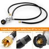 image:imageGasSaf 2 Feet YSplitter Low Pressure Propane Regulator Double Hose4 Feet