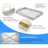 image:imageGasSaf 25 x 16 Stainless Steel Griddle Universal for Gas amp Charcoal Grills Large Flat Top with Grease Groove Heat Evenly Great for Parties Camping amp Tailgating Outdoor Cooking Flat Pan