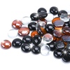 image:imageGasSaf 34 Inch Blended Fire Glass Beads for Outdoor Fire Pit 10 PoundBlack  Amber  Crystal Clear Luster