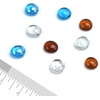 image:imageGasSaf 34 Inch Blended Fire Glass Beads for Outdoor Fire Pit 10 PoundCaribbean Blue  Amber  Crystal Clear Luster