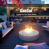 image:imageGasSaf 34 Inch Blended Fire Glass Beads for Outdoor Fire Pit 10 PoundCrystal Clear