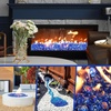 image:imageGasSaf 34 Inch Blended Fire Glass Beads for Outdoor Fire Pit 10 PoundPacific Blue