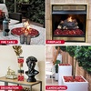 image:imageGasSaf 34 Inch Blended Fire Glass Beads for Outdoor Fire Pit 10 PoundRed