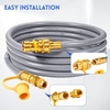 image:imageGasSaf 38 Inch ID Natural Gas Hose 24 Feet Quick Connect Gas Hose12 inch 12FT