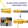 image:imageGasSaf 38 Inch ID Natural Gas Hose 24 Feet Quick Connect Gas Hose12 inch 15FT