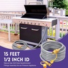 image:imageGasSaf 38 Inch ID Natural Gas Hose 24 Feet Quick Connect Gas Hose12 inch 15FT