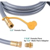 image:imageGasSaf 38 Inch ID Natural Gas Hose 24 Feet Quick Connect Gas Hose12 inch 24FT