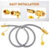 image:imageGasSaf 38 Inch ID Natural Gas Hose 24 Feet Quick Connect Gas Hose12 inch 6FT