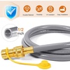 image:imageGasSaf 38 Inch ID Natural Gas Hose 24 Feet Quick Connect Gas Hose12 inch 6FT