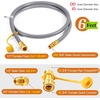 image:imageGasSaf 38 Inch ID Natural Gas Hose 24 Feet Quick Connect Gas Hose12 inch 6FT