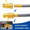 image:imageGasSaf 38 Inch ID Natural Gas Hose 24 Feet Quick Connect Gas Hose12 inch 8FT