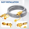 image:imageGasSaf 38 Inch ID Natural Gas Hose 24 Feet Quick Connect Gas Hose12 inch 8FT
