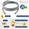 image:imageGasSaf 38 Inch ID Natural Gas Hose 24 Feet Quick Connect Gas Hose12 inch 8FT