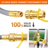 image:imageGasSaf 38 Inch ID Natural Gas Hose 24 Feet Quick Connect Gas Hose12 inch 8FTTST