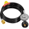 image:imageGasSaf 3FT Propane Regulator with Hose Propane Gas Regulators and GaugeBack
