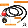 image:imageGasSaf 4FT 010PSI Adjustable High Pressure Propane Regulator5 Feet Black
