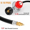 image:imageGasSaf 4FT 010PSI Adjustable High Pressure Propane Regulator5 Feet Black