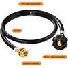 image:imageGasSaf 5FT Propane Hose Propane Adapter 1lb to 20lb Converter4 Feet
