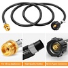 image:imageGasSaf 5FT Propane Hose Propane Adapter 1lb to 20lb Converter8 Feet