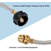 image:imageGasSaf 5FT Propane Hose Propane Adapter Hose with Gauge12 Feet