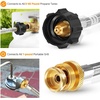 image:imageGasSaf 5FT Propane Hose Propane Adapter Hose with Gauge5 Feet