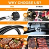 image:imageGasSaf 5FT Propane Hose Propane Adapter Hose with GaugeBlack 4FT