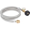 image:imageGasSaf 5FT Propane Hose Propane Adapter Hose with GaugeUpgraded 5 Feet
