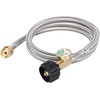 image:imageGasSaf 5FT Propane Hose Propane Adapter Hose with GaugeUpgraded 5 Feet