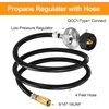 image:imageGasSaf 5FT Propane Regulator with Hose Griddles Regulator and Gauge4 Feet