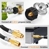 image:imageGasSaf 5FT Propane Regulator with Hose Griddles Regulator and Gauge4 Feet