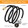 image:imageGasSaf 5FT Propane Regulator with Hose Griddles Regulator and Gauge6 Feet