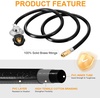 image:imageGasSaf 5FT Propane Regulator with Hose Griddles Regulator and Gauge6 Feet