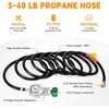 image:imageGasSaf 5FT Two Stage Propane Regulator with Hose20 Feet