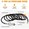 image:imageGasSaf 5FT Two Stage Propane Regulator with HosePOL 20 Feet