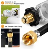 image:imageGasSaf 5FT Two Stage Propane Regulator with HosePOL 20 Feet