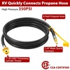image:imageGasSaf 6FT Quick Connect Propane Hose for RV to Grill8 FT