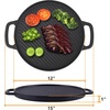 image:imageGasSaf Cast Iron Reversible Griddle with Handles 12 Heavy Duty Double Sided Grill Pan Perfect for Stove Tops and Gas Grills12 x 12
